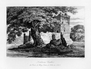 Hrad Lochleven, Skotsko, vězení Marie, královny Skotska, 1840