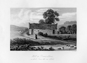 Mill at Bannockburn, ve kterém byl James III ze Skotska zabit v roce 1488, 1840.