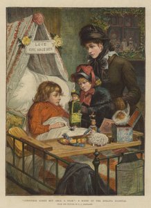 Vánoce přicházejí, ale jednou za rok, scéna v nemocnici Evelina (chromolitho)