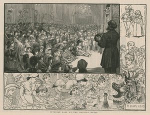 Ples pro mladistvé v Mansion House (rytina) od Charles J. Staniland