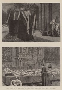 Pohřeb zesnulého Alfreda Lorda Tennysona, DCL, laureáta poezie od Charles J. Staniland