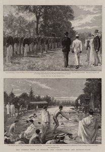 Letní semestr v Harrow, kriketové hřiště a koupaliště od Charles J. Staniland