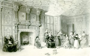 Učebna v Campden House, c.1840 (rytina) od Charles James Richardson