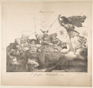 Tělová jídla. Památná éra 1821, 1821. od Charles Joseph Hullmandel