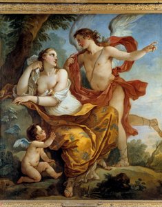 Calypso poslouchejte rady Love Painting od Charlese Josepha Natoire (Charles-Joseph Natoire