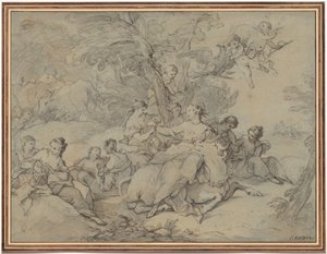 Znásilnění Evropy, 1731. od Charles Joseph Natoire
