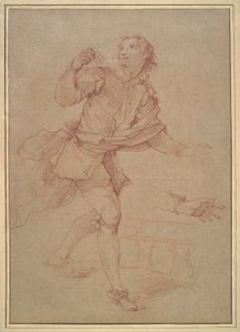Studie mladého muže, studium tapisérie, Sancho od Charles Joseph Natoire