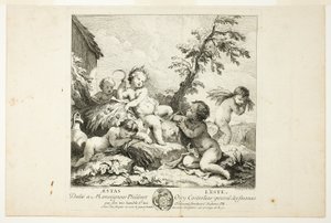 Léto, druhá deska z The Four Seasons od Charles Joseph Natoire
