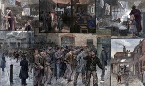 Tíseň v East End of London, 1886. od Charles Joseph Staniland