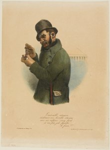 Execrable Assassin uvažuje o svém hrozném útoku... od Charles Joseph Traviès