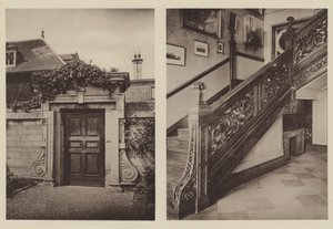 Thorpe Hall, Peterborough, boční vchod do stájí, schodiště od Charles Latham