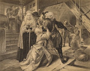 Zatčení Alice Lisle za ochranu uprchlíků z bitvy u Sedgemoor, 1685, 1886 od Charles Lawrie