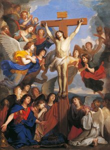 Krucifix s anděly, cca 1660, Charles Le Brun (1619-1690) od Charles Le Brun