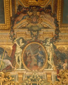 Detail výzdoby Charles Le Brun (1619-1690), Zrcadlový sál, Palác ve Versailles (Seznam světového dědictví UNESCO od Charles Le Brun