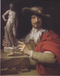 Německy: Porträt des Bildhauers Nicolas le Brun Portrét sochaře Nicolase Le Bruna od Charles Le Brun