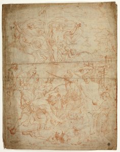 Ukamenování svatého Štěpána od Charles Le Brun