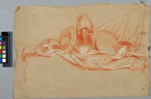 Trophäen auf einem Seidenbanner od Charles Le Brun
