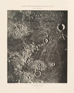 Fotografická mapa Měsíce, deska XIII,6. února od Charles le Morvan