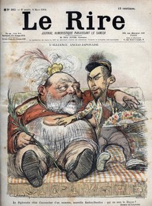Anglo-japonská aliance (Japanese Anglo 1902) Diplomacie právě zrodila monstrum, novou Radicu-Doodicu: kdo bude děkanem? - Král Edward VII - KARIKATURA 1902 od Charlese LEANDREHO (1862-1934) pro Smích od Charles Leandre