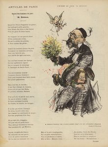 Karikatura francouzského politika Ferdinanda Buissona. Ilustrace pro Le Rire