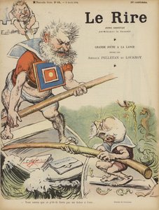 Karikatura francouzských politiků Camille Pelletan a Edouard Lockroy. Ilustrace pro Le Rire