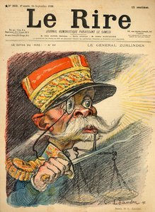 Karikatura generála Zurlindena, z přední obálky 