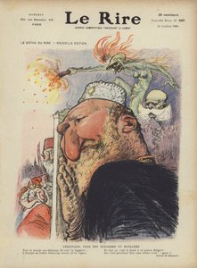 Karikatura cara Ferdinanda I. Bulharského. Ilustrace pro Le Rire od Charles Leandre