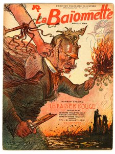 Obálka "" La Baionnette "", Satirical en Colours od Charles Leandre