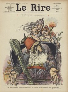 Jeho Veličenstvo Abdul Hamid, čestný předseda Revolučního výboru mladoturků. Ilustrace pro Le Rire