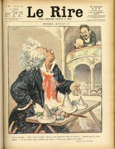 Ilustrace pro obálku Le Rire, 07.02.1920 - Státník - David Lloyd George a Ebert Friedrich (1871-1925) od Charles Leandre