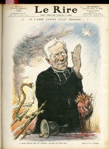 Ilustrace Charlese Leandra (1862-1934) pro obálku Le Rire, 31/01/14 - Kdyby abbé Lemire předsedal... - Náboženská víra - Abbe Jules Auguste Lemire (1853-1928) od Charles Leandre