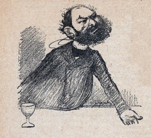 Leon Bourgeois (1851-1925) francouzský státník - rytina do „Our Dear Sovereign“ od Paula Bosqa - ilustrace Charles Leandre (1862-1934) 1898 - od Charles Leandre
