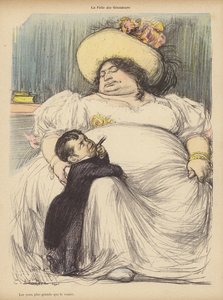 Megalomania, neboli jeho oči byly větší než jeho břicho (barva lito) od Charles Leandre