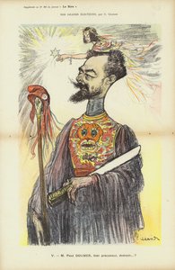 Paul Doumer, francouzský politik, ilustrace pro Le Rire