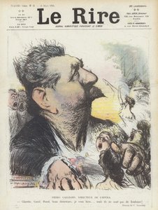 Pedro Gailhard, ředitel pařížské opery. Ilustrace pro Le Rire