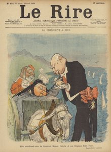 Prezident Felix Faure a královna Viktorie, ilustrace pro Le Rire