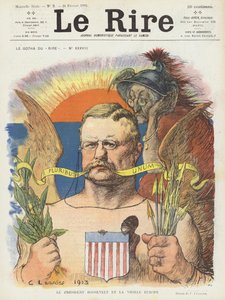 Prezident Roosevelt a stará Evropa. Ilustrace pro Le Rire