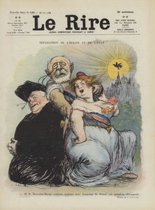 Odluka církve od státu. Ilustrace pro Le Rire