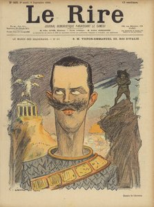 Victor Emmanuel III, král Itálie, ilustrace pro Le Rire