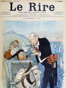 Victoria et Félix Faure v Nice - od Léandre, v “”Le Rire”” z 23.4.1898 od Charles Leandre