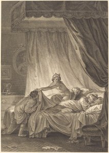 Mona Lisa: Postel od Charles Louis Lingée after Jean Honoré Fragonard