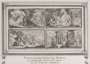 Čtyři biblické scény: hlavní tajemství Starého a Nového zákona Les principaux..., 1680-1728.
