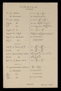 Formulae, Oxford od Charles Lutwidge Dodgson
