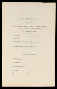 Aritmetika, Oxford University Press, cca 1870 (tisk) od Charles Lutwidge Dodgson