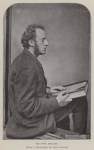 Sir John Millais (černobílá fotografie) od Charles Lutwidge Dodgson