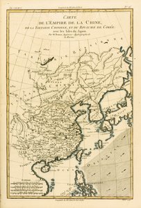 Čínská říše, Čínská Tartárie a Korejské království s Japonskými ostrovy, z Atlas de Toutes les parties Connues du Globe Terrestre od Guillaume Raynal (1713-96), vydáno 1780 (barva