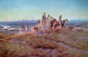 Riders of the Open Range (olej na plátně) od Charles Marion Russell