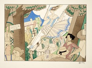 Swing, od Sports & Entertainment, hospoda. 1914 (tisk šablony) od Charles Martin