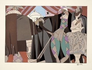 Italská komedie, od Sports & Entertainment, hospoda. 1914 (tisk šablony) od Charles Martin