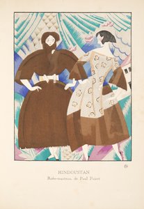 Hindoustan, ze sbírky módních talířů, 1920 (pochoir print) od Charles Martin